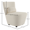 Buy White boucle ​armchair - upholstered - Carla White 60071 at Privatefloor