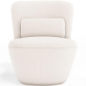 Buy Design Armchair - Upholstered in Bouclé Fabric - Carla White 60071 - in the EU