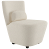 Buy White boucle ​armchair - upholstered - Carla White 60071 - in the EU
