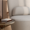 Buy White boucle ​armchair - upholstered - Carla White 60071 in the Europe