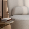 Buy Design Armchair - Upholstered in Bouclé Fabric - Carla White 60071 in the Europe
