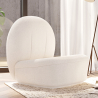 Buy Design Armchair - Upholstered in Bouclé Fabric - Loraine White 60072 - prices