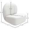 Buy Design Armchair - Upholstered in Bouclé Fabric - Loraine White 60072 - prices