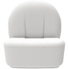 Buy Design Armchair - Upholstered in Bouclé Fabric - Loraine White 60072 at Privatefloor