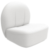 Buy Design Armchair - Upholstered in Bouclé Fabric - Loraine White 60072 - in the EU