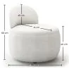  Design Armchair - Upholstered in Boucle Fabric - Melanie image 7