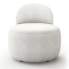 Buy  Design Armchair - Upholstered in Boucle Fabric - Melanie White 60073 at Privatefloor