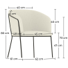 Buy Dining chair upholstered in white boucle - Martine White 60075 - prices