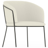 Buy Armchair with Armrests - Upholstered in Bouclé Fabric - Miusen White 60075 - in the EU