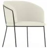 Armchair with Armrests - Upholstered in Bouclé Fabric - Miusen image 7