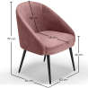Buy Design Armchair - Upholstered in Velvet - Wasda Pink 60076 - prices