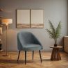 Design Armchair - Upholstered in Velvet - Wasda image 7