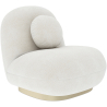 Buy Bouclé fabric upholstered armchair - Larry White 60078 with a guarantee