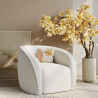 Buy Armchair with Armrests - Upholstered in Boucle Fabric - Seral White 60080 - in the EU