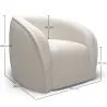Armchair with Armrests - Upholstered in Boucle Fabric - Seral image 7