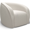 Buy White boucle armchair - upholstered - Seral White 60080 in the Europe