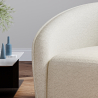 Buy Armchair with Armrests - Upholstered in Boucle Fabric - Seral White 60080 at Privatefloor