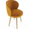 Buy Velvet upholstered dining chair - Yuna  Yellow 60081 - prices