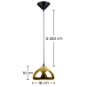 Buy Designer Ceiling Lamp - Chrome Metal Pendant Lamp - 18cm - Nullify Gold 51886 with a guarantee