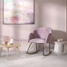 Rocking Chair with Armrests - Upholstered in Velvet - Freia image 7