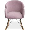 Buy Rocking Chair with Armrests - Upholstered in Velvet - Freia Light Pink 60082 Home delivery