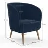 Design Armchair - Upholstered in Velvet - Krenda image 7