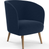 Buy Velvet upholstered armchair - Krenda  Dark blue 60083 - in the EU