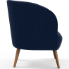 Buy Design Armchair - Upholstered in Velvet - Krenda Dark blue 60083 at Privatefloor