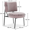 Buy Velvet Upholstered Armchair - Jerna Light Pink 60085 - prices