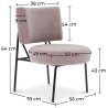 Buy Velvet upholstered dining chair - Jerna Light Pink 60085 - prices