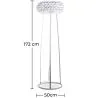 Floor Lamp - Large Living Room Lamp with Crystal Buttons - Savoni image 7
