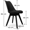 Buy Office Desk Table Wooden Design Scandinavian Style Thora + Premium Denisse Scandinavian Design chair with cushion Black 60114 at Privatefloor