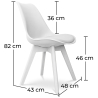 Buy Office Desk Table Wooden Design Scandinavian Style Beckett + Premium Denisse Scandinavian Design chair with cushion Black 60115 at Privatefloor