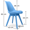 Buy Wooden Desk Set - Scandinavian Design - Torkel + Dining Chair - Scandinavian Design - Denisse Light blue 60116 at Privatefloor