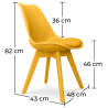 Buy Wooden Desk Set - Scandinavian Design - Andor + Dining Chair - Scandinavian Design - Denisse Yellow 60117 at Privatefloor