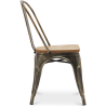 Buy Dining Chair Stylix Industrial Design Metal and Light Wood - New Edition Metallic bronze 60123 at Privatefloor