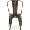 Buy Dining Chair Stylix Industrial Design Metal and Light Wood - New Edition Metallic bronze 60123 in the Europe