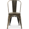 Buy Dining Chair Stylix Industrial Design Metal and Dark Wood - New Edition Metallic bronze 60124 - prices