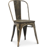Buy Dining Chair Stylix Industrial Design Metal and Dark Wood - New Edition Metallic bronze 60124 - in the EU