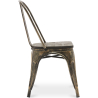 Buy Dining Chair - Industrial Design - Steel and Wood - New Edition - Stylix Metallic bronze 60124 at Privatefloor