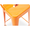 Buy Bar stool with small backrest  Stylix industrial design Metal- 60cm - New Edition Orange 60126 Home delivery