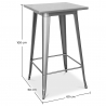 Buy Square Stool Table - Industrial Design - 100 cm - Galla Steel 60127 in the Europe