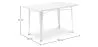 Rectangular Dining Table - Industrial Design - White Metal - Ashi image 7