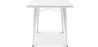 Rectangular Dining Table - Industrial Design - White Metal - Ashi image 7