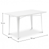 Buy Rectangular Dining Table - Industrial Design - White Metal - Ashi White 60128 in the Europe