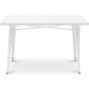 Buy Rectangular Dining Table - Industrial Design - White Metal - Ashi White 60128 - in the EU