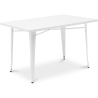 Buy Rectangular Dining Table - Industrial Design - White Metal - Ashi White 60128 - prices