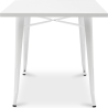 Buy Rectangular Dining Table - Industrial Design - White Metal - Ashi White 60128 at Privatefloor