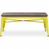 Buy Industrial Design Bench - Wood and Metal - Stylix Yellow 60132 - in the EU