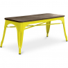 Buy Bench Stylix Industrial Design Metal and Dark Wood - New Edition Yellow 60132 - prices